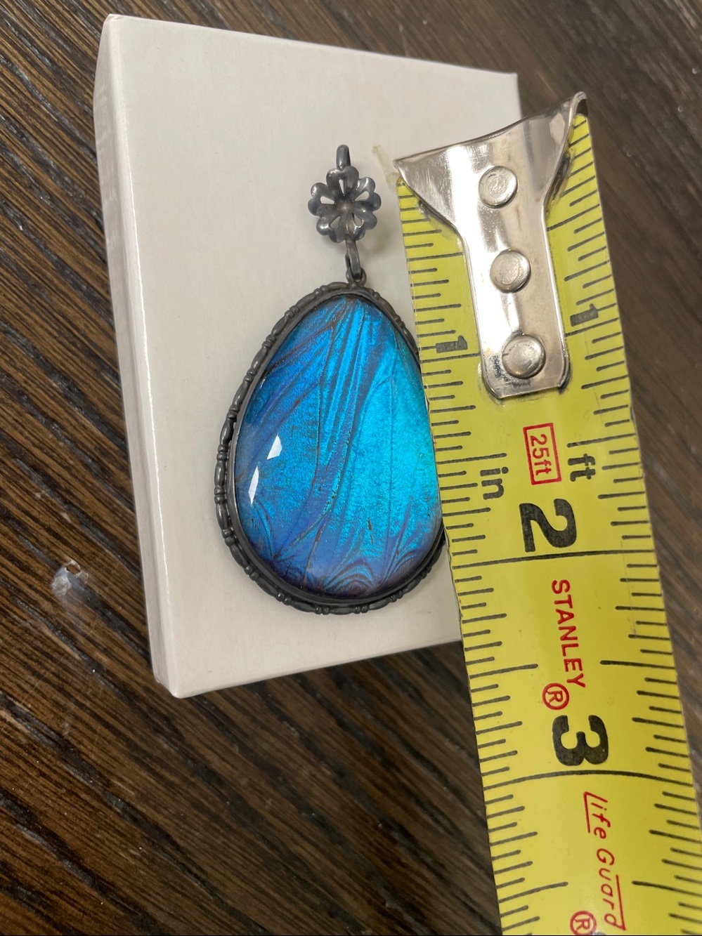 Antique butterfly wing pendant